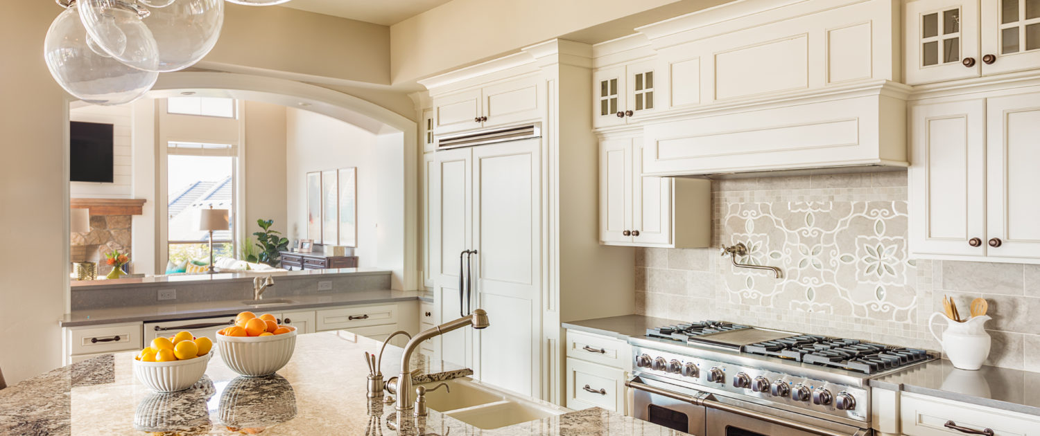 Beautiful Kitchen Countertop, Cabinets, and Island